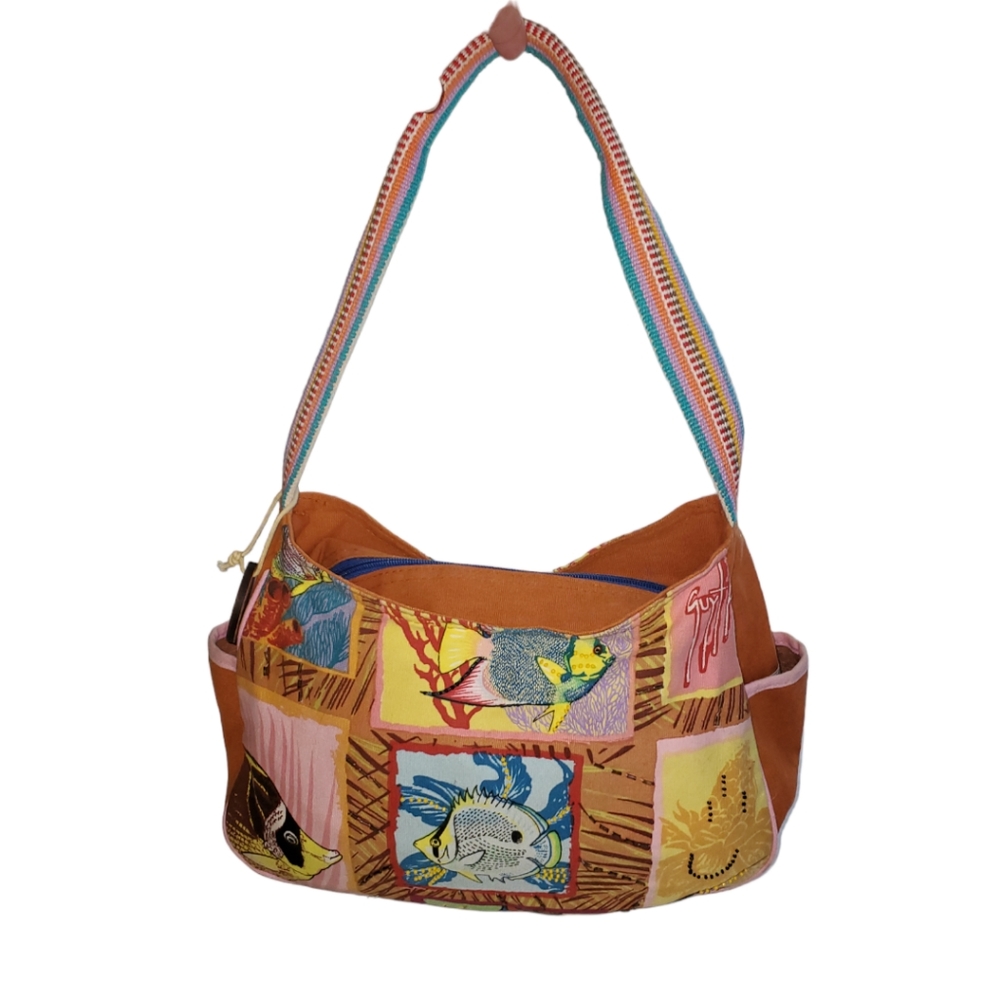 Guy Harvey X Sun n Sand vintage 2012 fish canvas bag